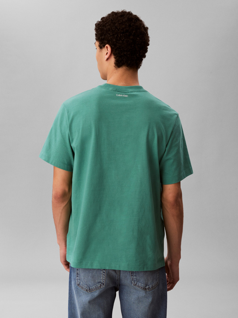 Green Varsity Badge T-shirt  Men