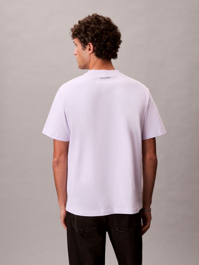 Purple Embroidered Logo T-shirt  Men