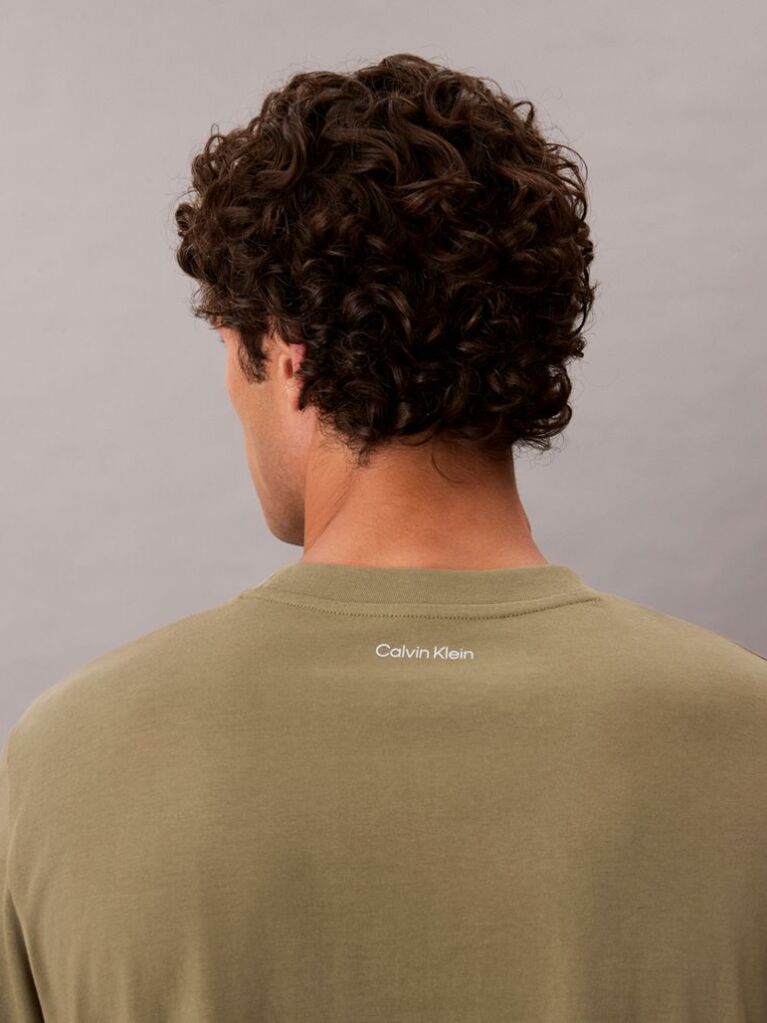 Green Embroidered Logo T-shirt  Men