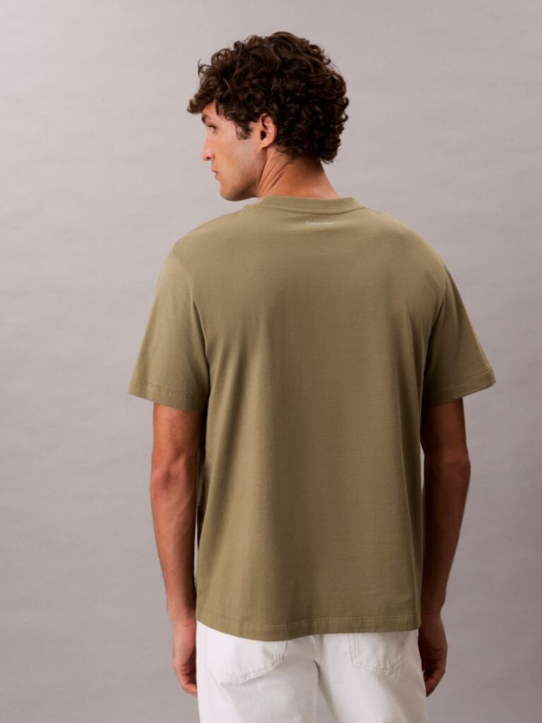 Green Embroidered Logo T-shirt  Men
