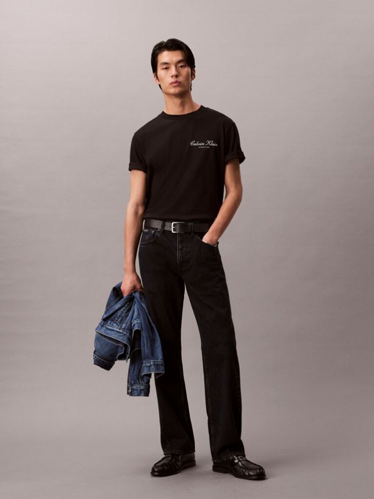 Black Embroidered Logo T-shirt  Men