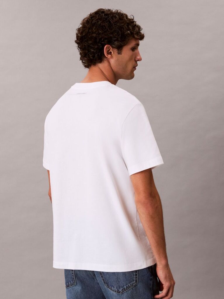 White Embroidered Logo T-shirt  Men