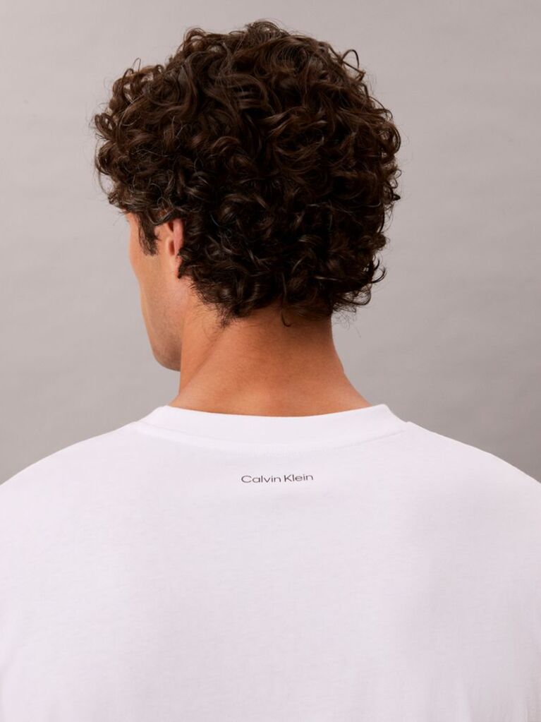 White Embroidered Logo T-shirt  Men