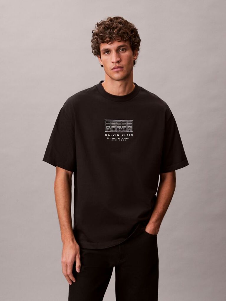 Black Graphic Relaxed T-Shirt  Men