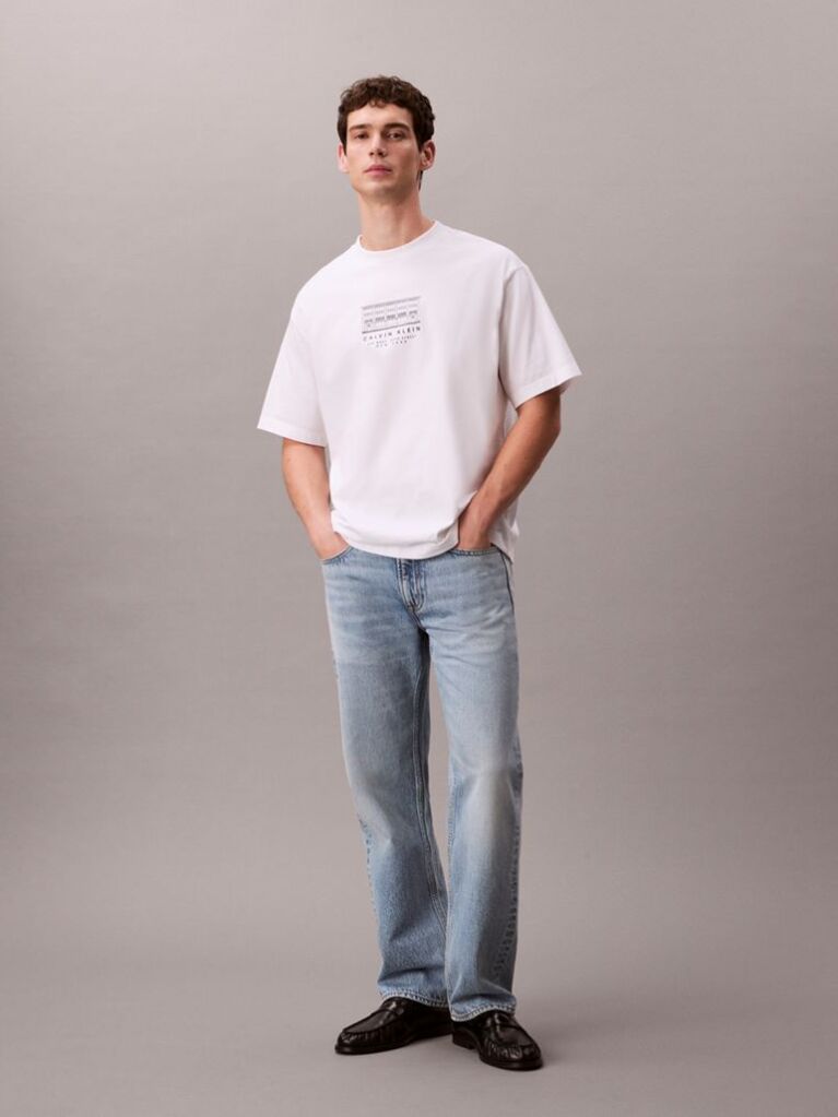 White Graphic Relaxed T-Shirt  Men