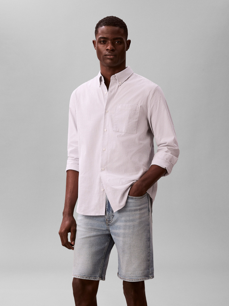 Denim Denim Βερμούδα Με Γυριστό Στρίφωμα Και Στενή Γραμμή  Άνδρας