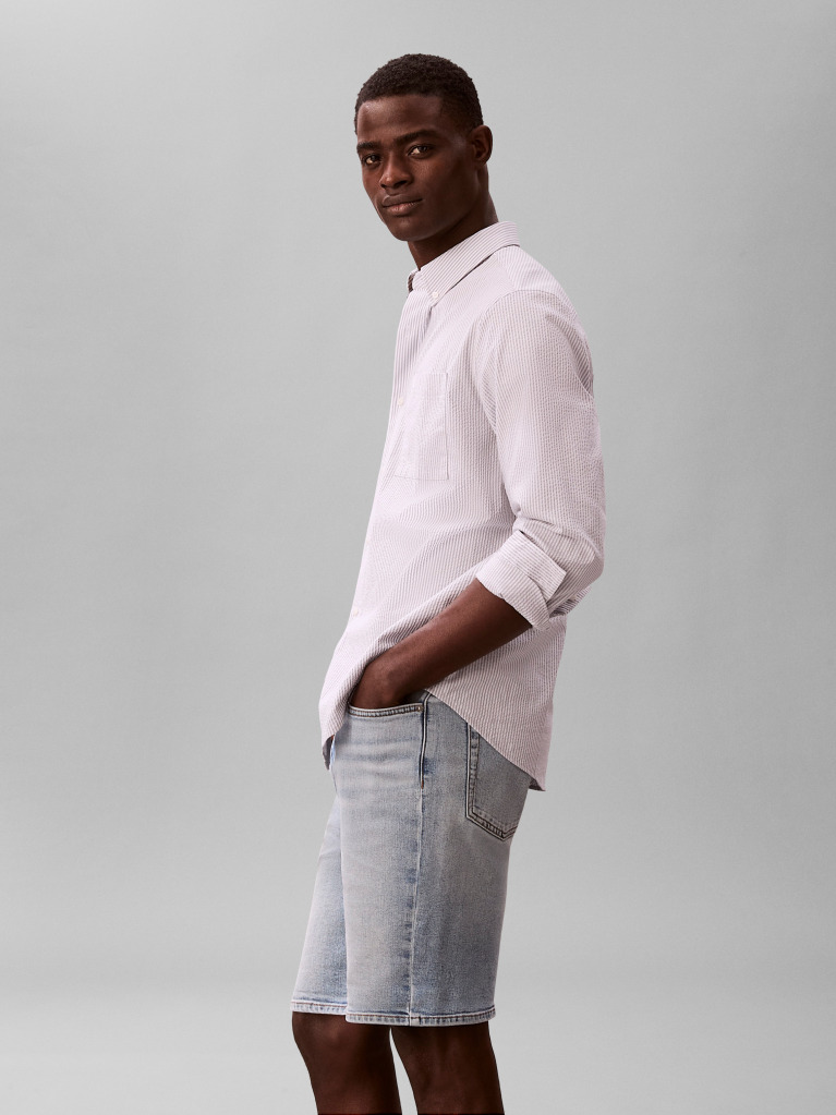 Denim Denim Βερμούδα Με Γυριστό Στρίφωμα Και Στενή Γραμμή  Άνδρας