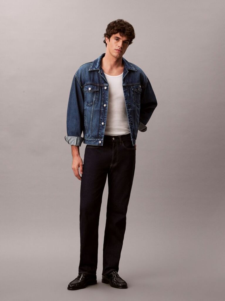 Denim Τζιν Με Ίσια Γραμμή Και Διακοσμητικές Ραφές  Άνδρας