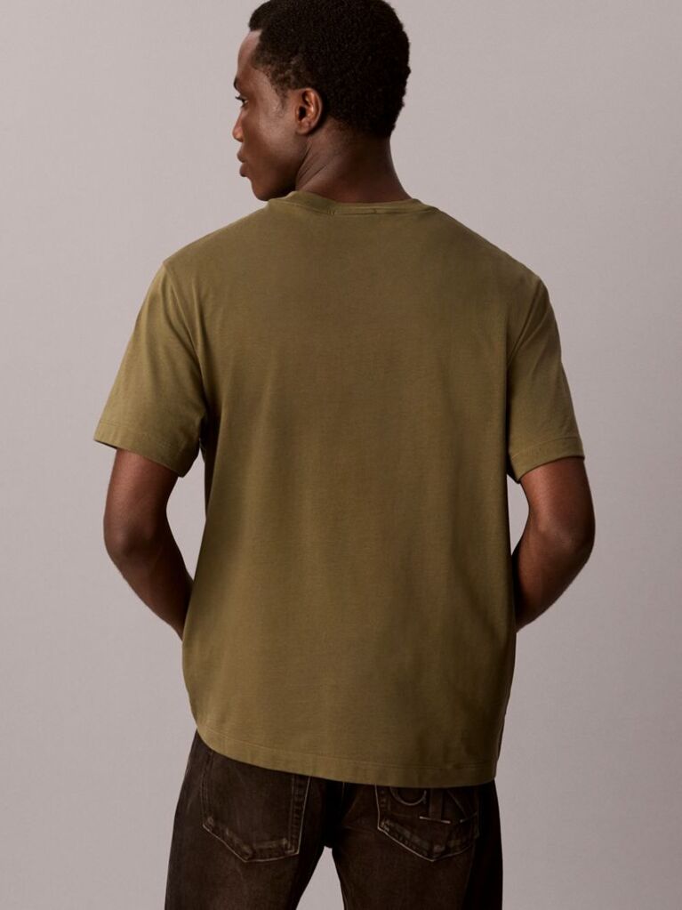Green Monogram Logo Terry Crew Neck Sweatshirt  Men