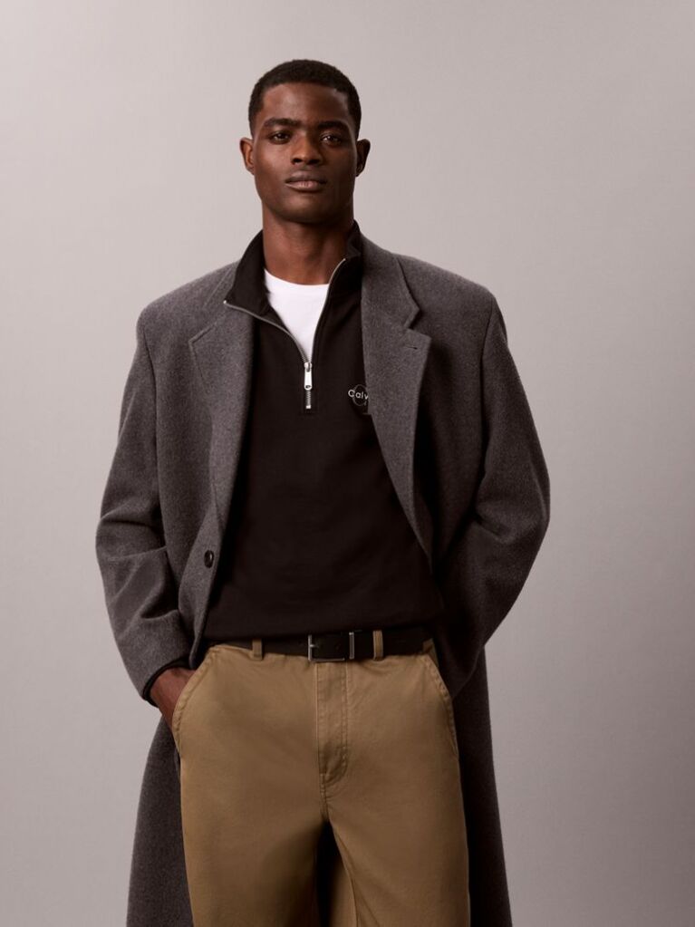 Black Monologo Terry Quarter-Zip Sweatshirt  Men