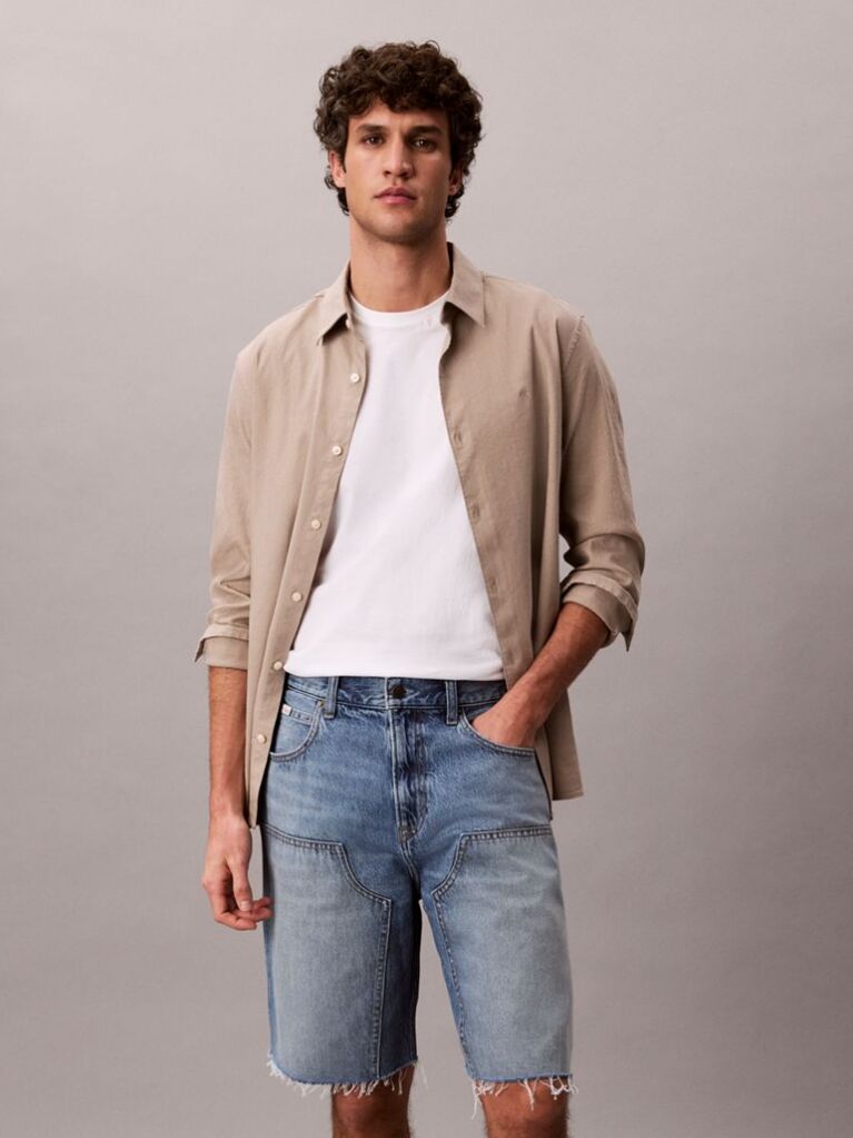 Denim Men’s denim shorts in a classic style. A wardrobe essential you can easily pair with any look  Men