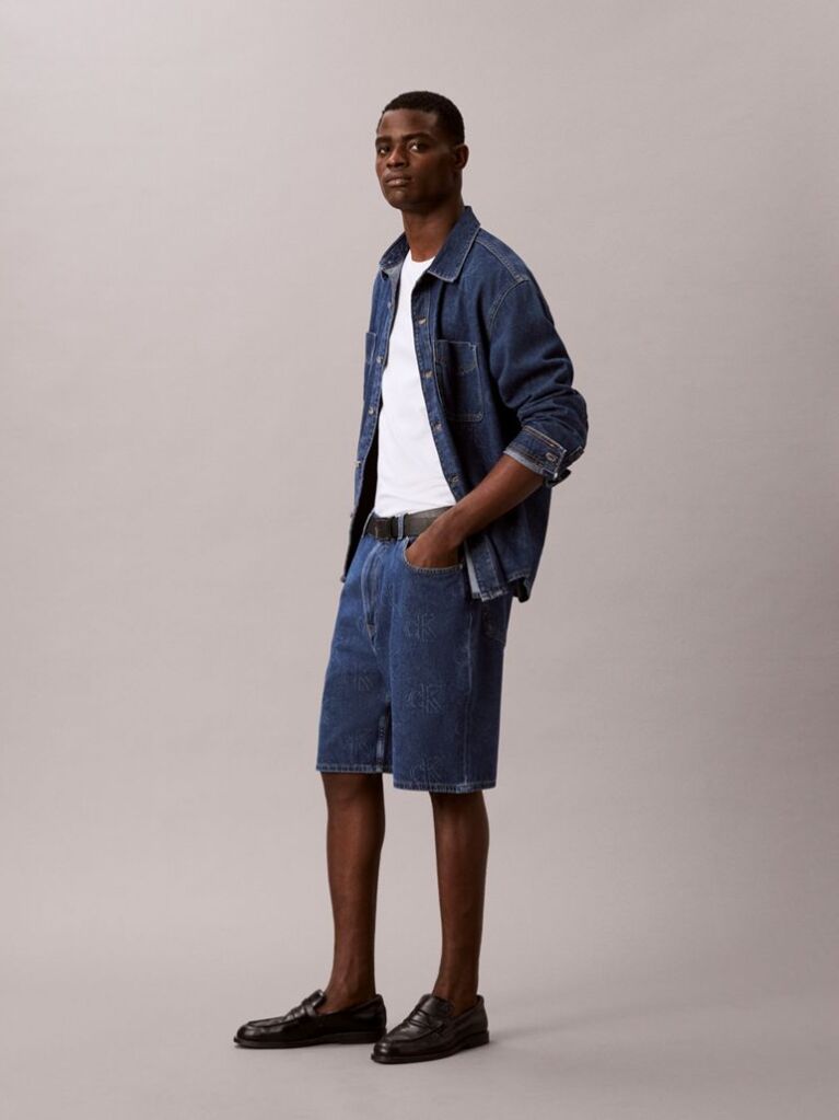 Denim These shorts are crafted from pure cotton denim featuring the iconic monogram as a signature all-over pattern  Men