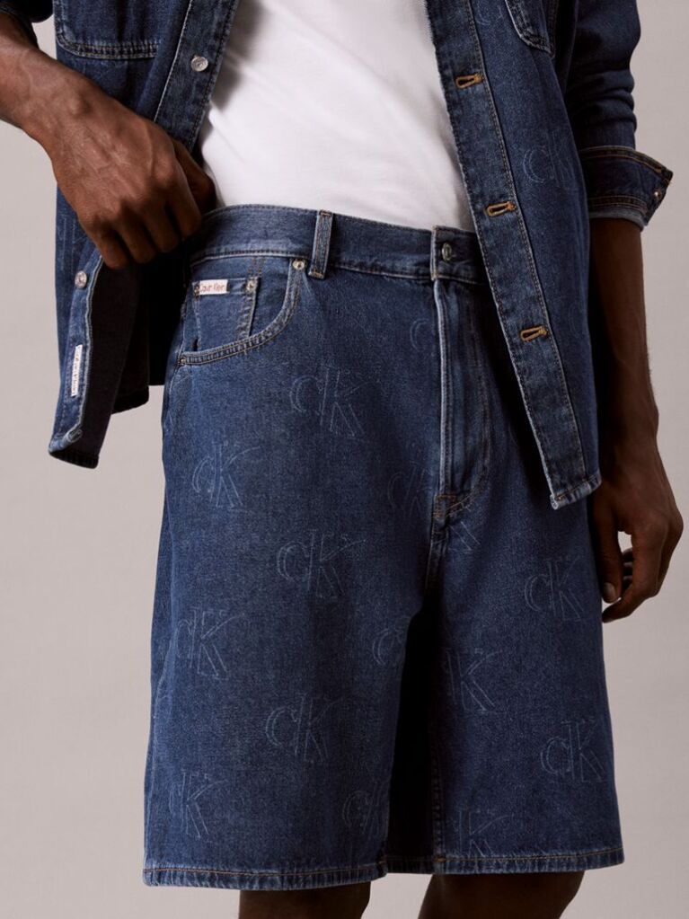 Denim These shorts are crafted from pure cotton denim featuring the iconic monogram as a signature all-over pattern  Men