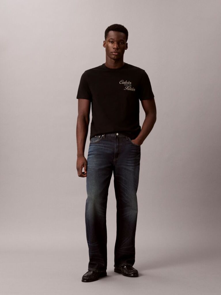 Black Embroidered Logo T-shirt  Men