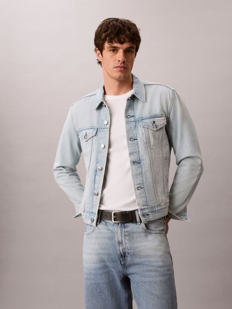 Denim Slim Denim Trucker Jacket  Men
