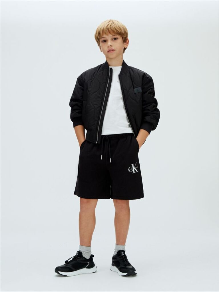 Black Kids' Relaxed Jogging Shorts  Kids Unisex