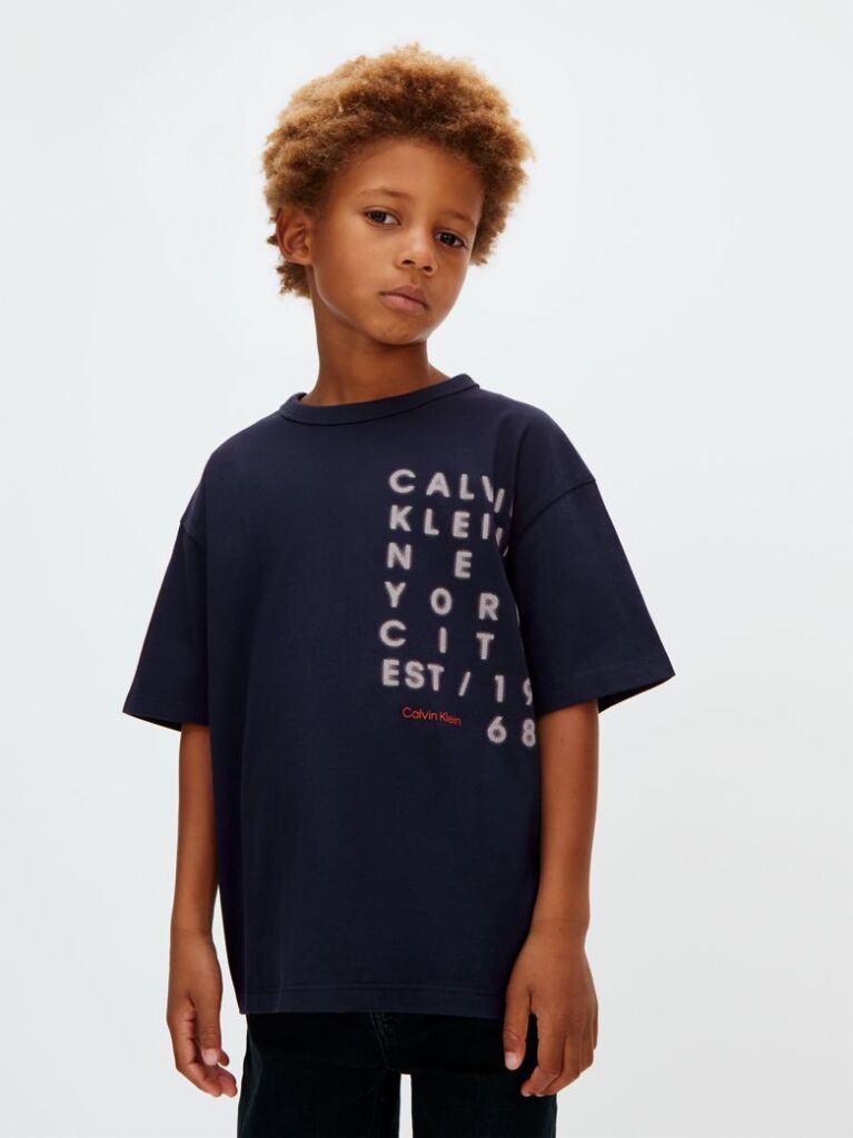Μπλε T-shirt Με Λογότυπο  Αγόρι
