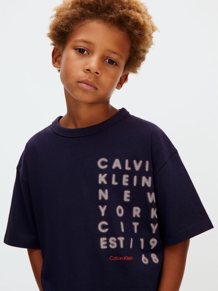 Μπλε T-shirt Με Λογότυπο  Αγόρι