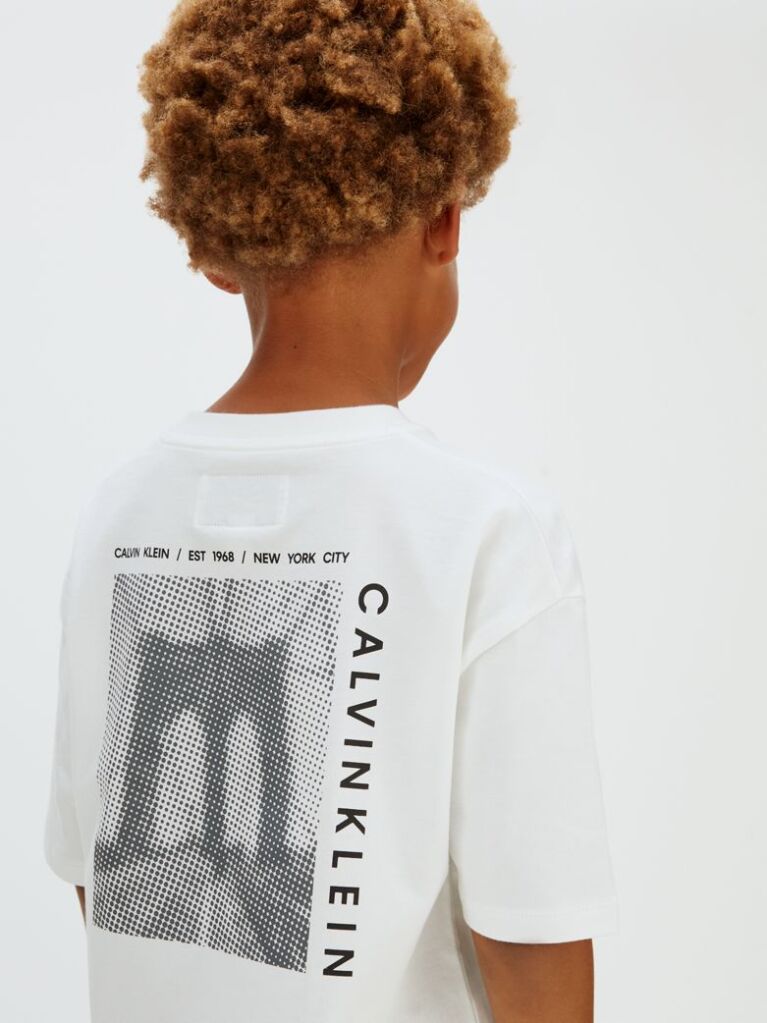 Λευκό T-shirt Με Γραφικό Τύπωμα Πίσω  Αγόρι