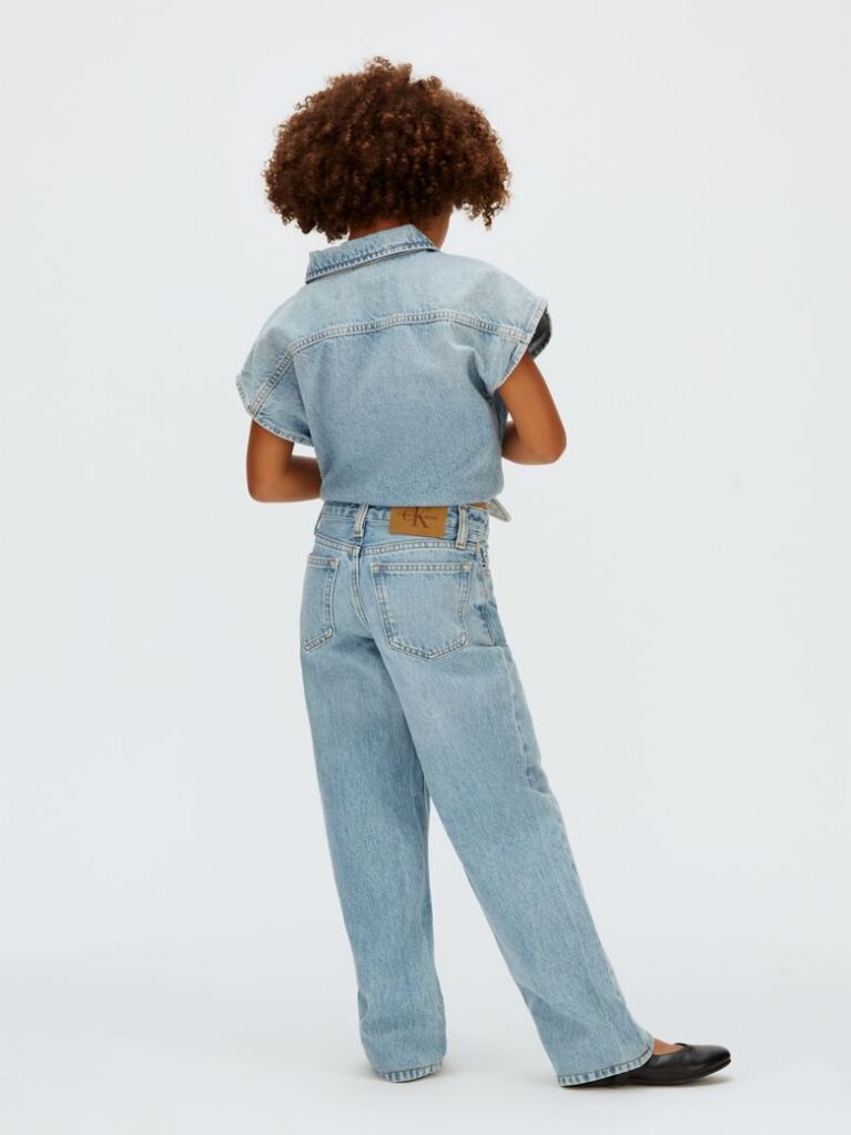 Denim Demin Front Tie Top  Girls
