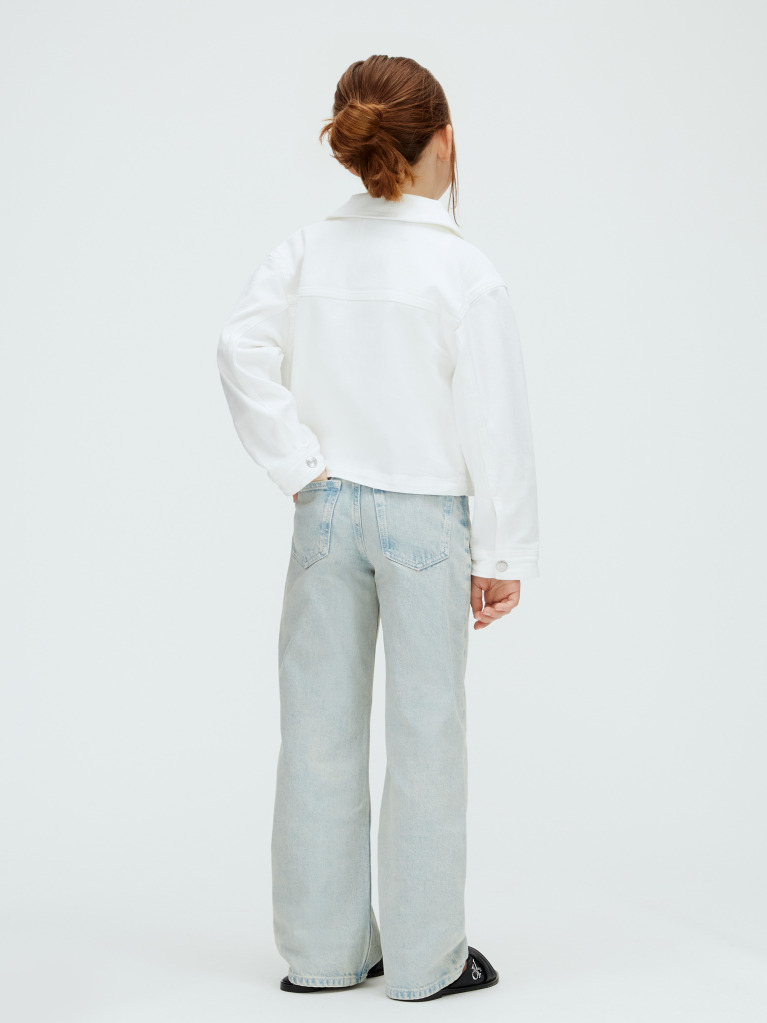 Λευκό Denim Τζάκετ  Κορίτσι