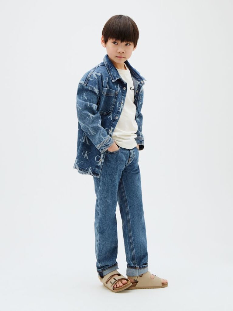 Denim All-Over Bleached Monogram Denim Shirt  Boys