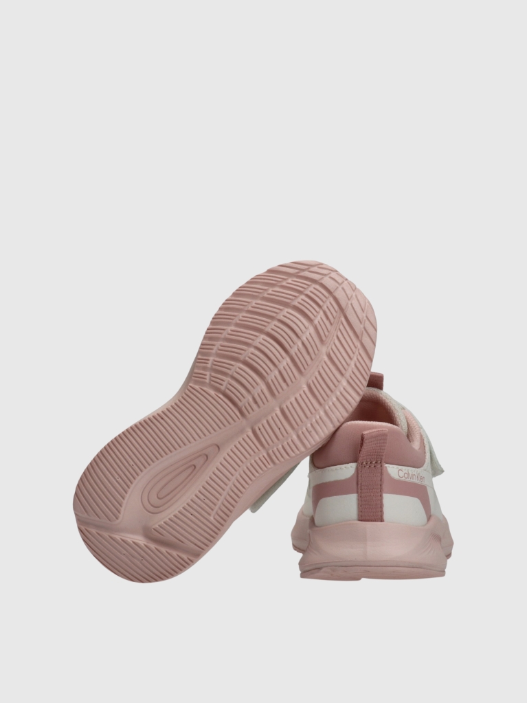 Ροζ Sneakers Με Velcro Και Χαμηλό Κόψιμο  Κορίτσι