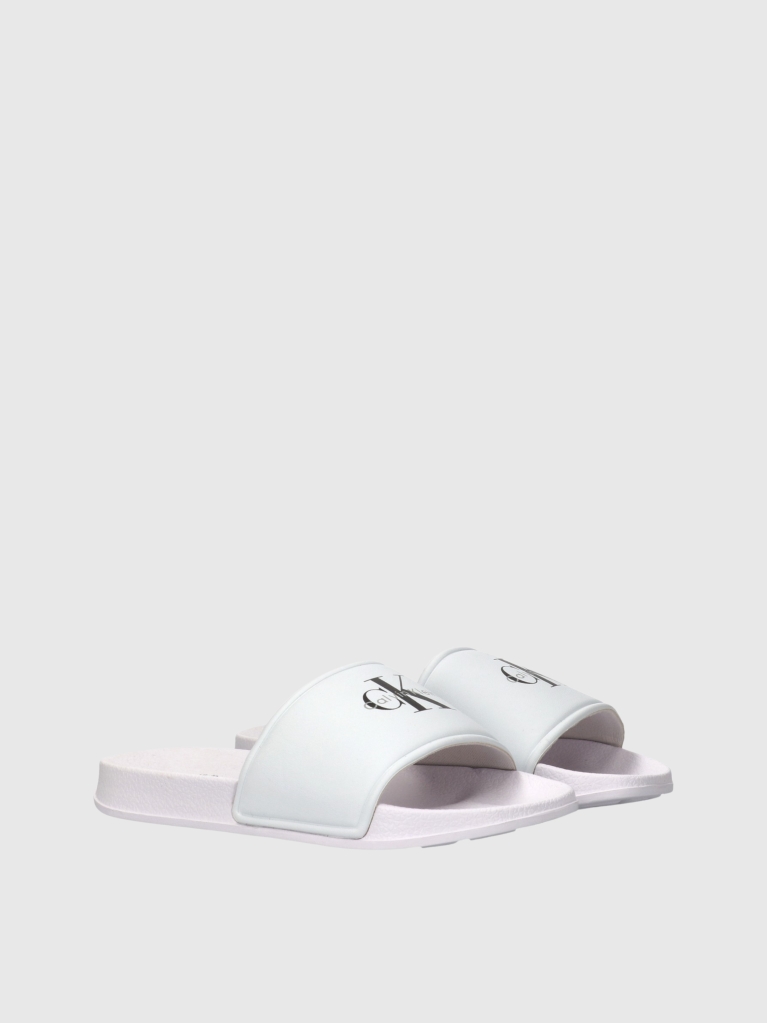Λευκό Παιδικά Sliders Με Λογότυπο Signature  Παιδικό Unisex