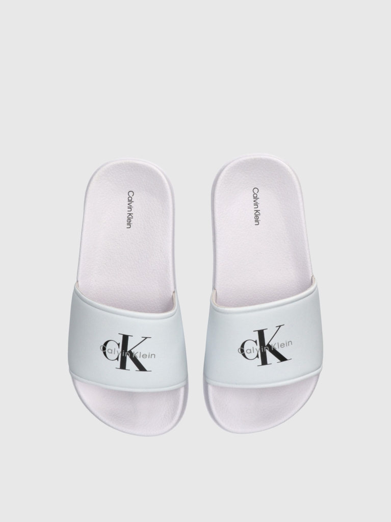Λευκό Παιδικά Sliders Με Λογότυπο Signature  Παιδικό Unisex