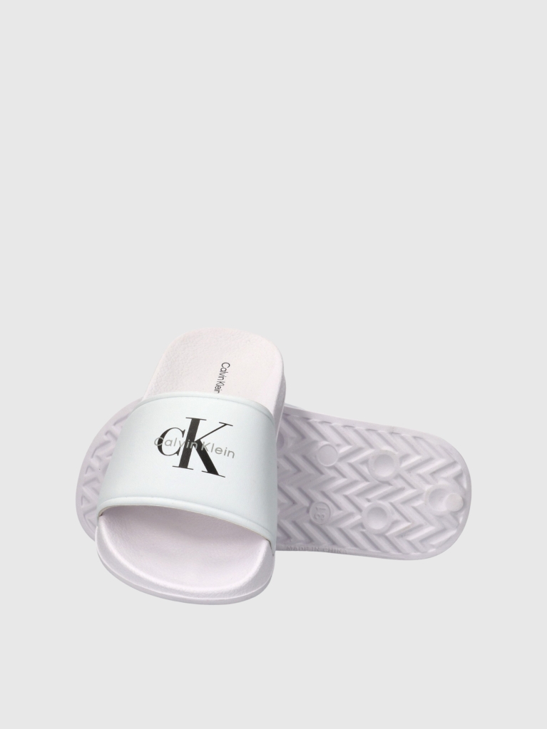 Λευκό Παιδικά Sliders Με Λογότυπο Signature  Παιδικό Unisex