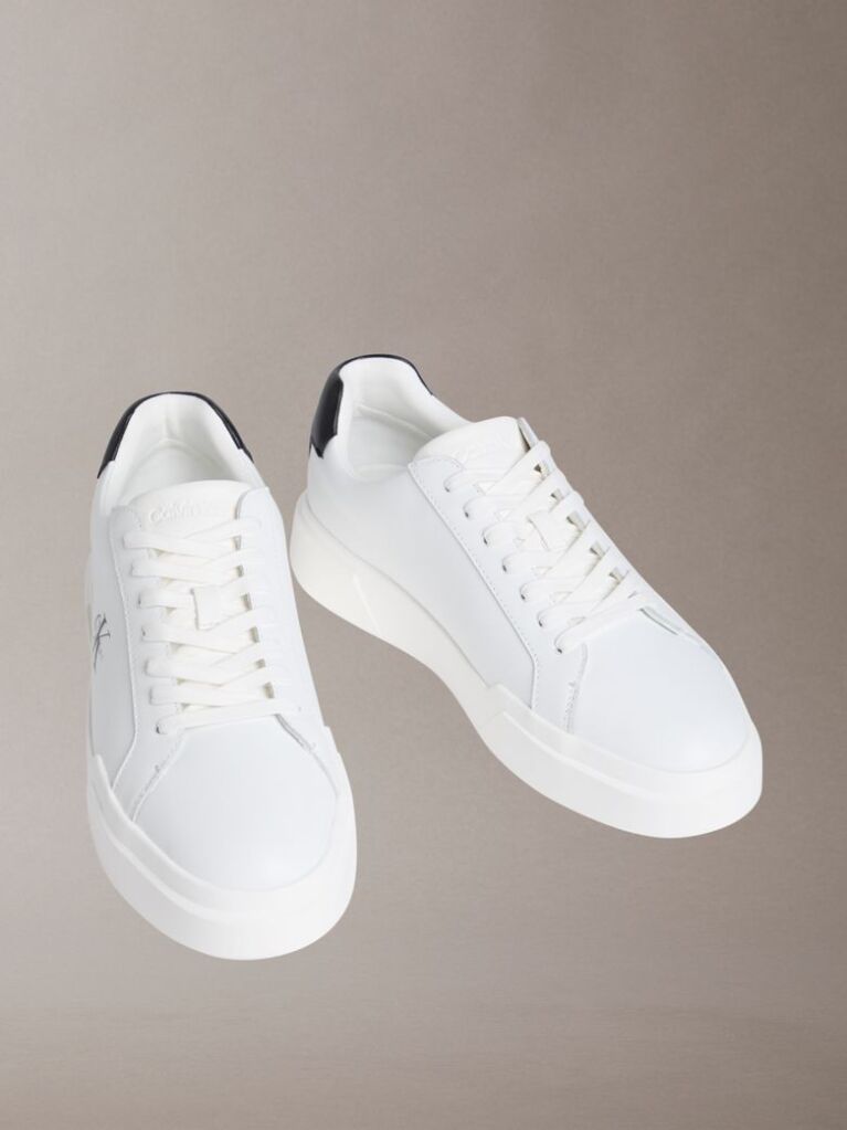 White Leather Durable Traction NYC Trainers  Men