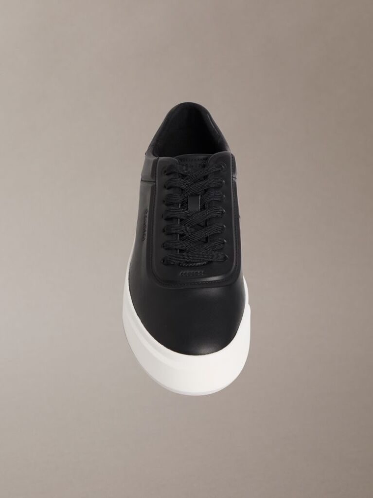 Black Premier - Leather Signature Trainers  Men