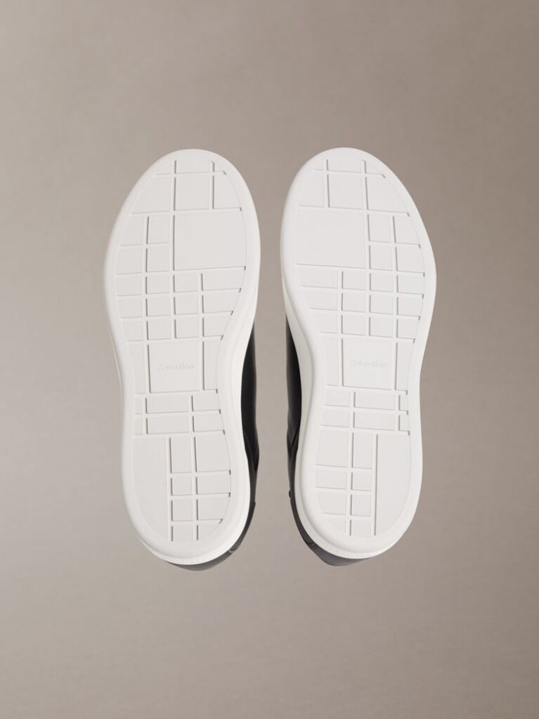 Black Premier - Leather Signature Trainers  Men