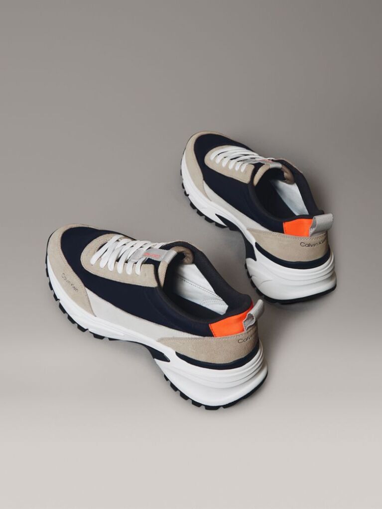 Multi Suede and Nylon Runner Trainers  Men