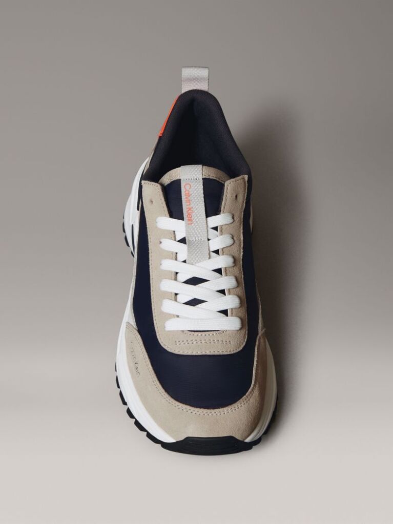 Multi Suede and Nylon Runner Trainers  Men