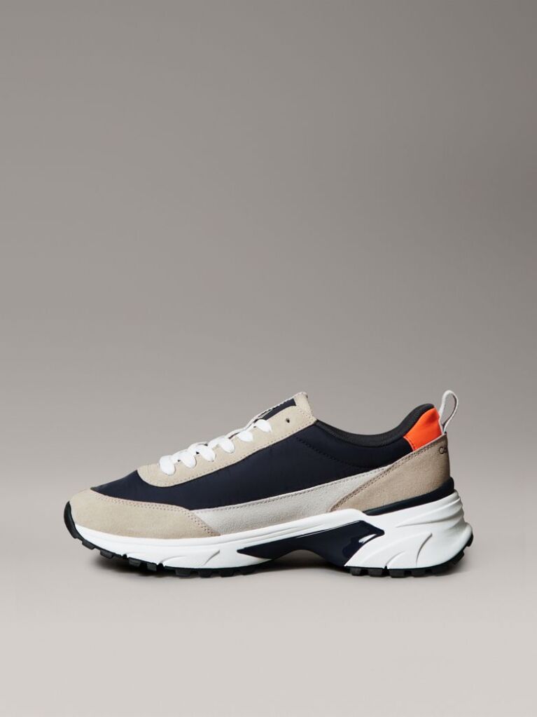 Multi Suede and Nylon Runner Trainers  Men