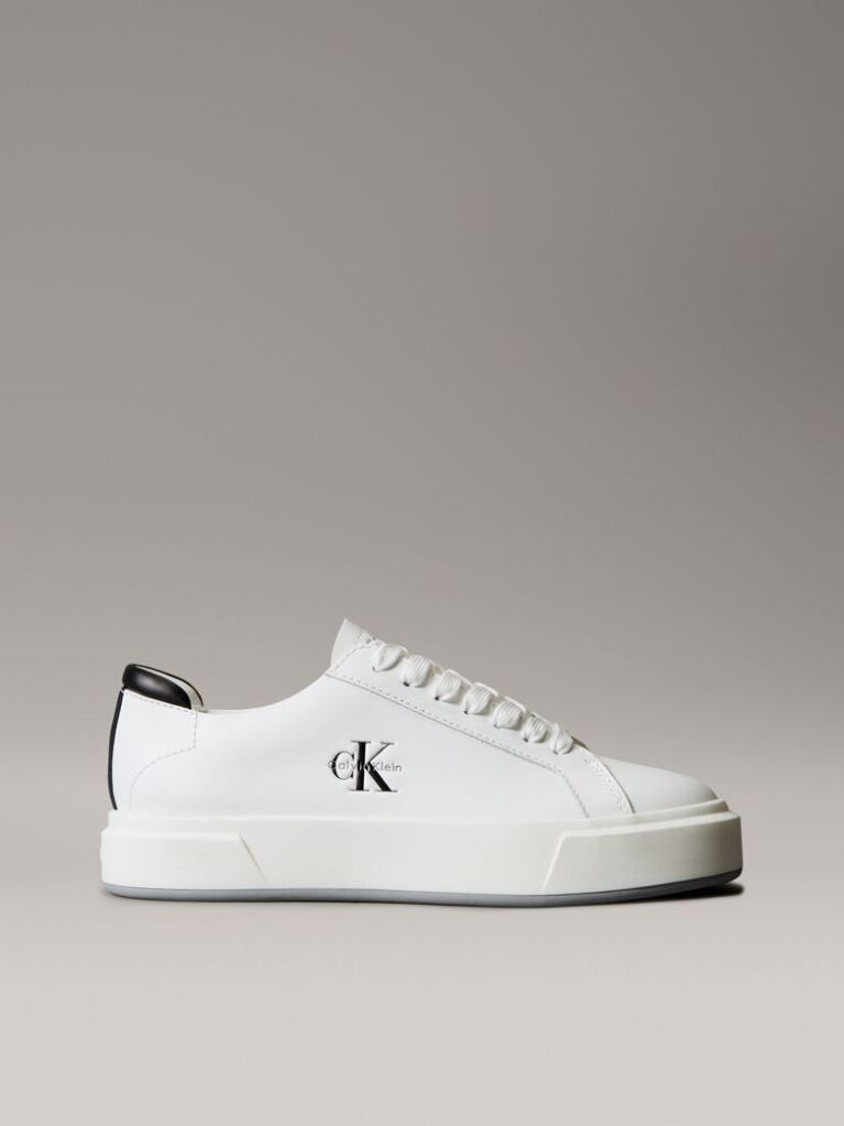 White Premier - Leather Signature Trainers  Women