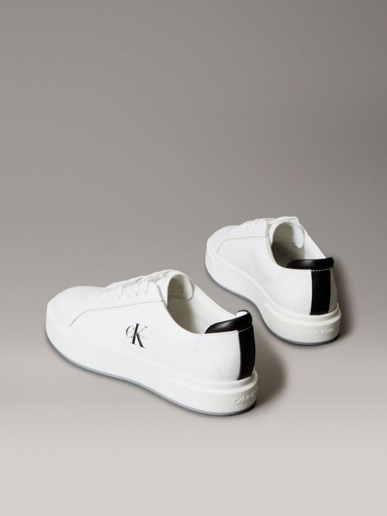White Premier - Leather Signature Trainers  Women
