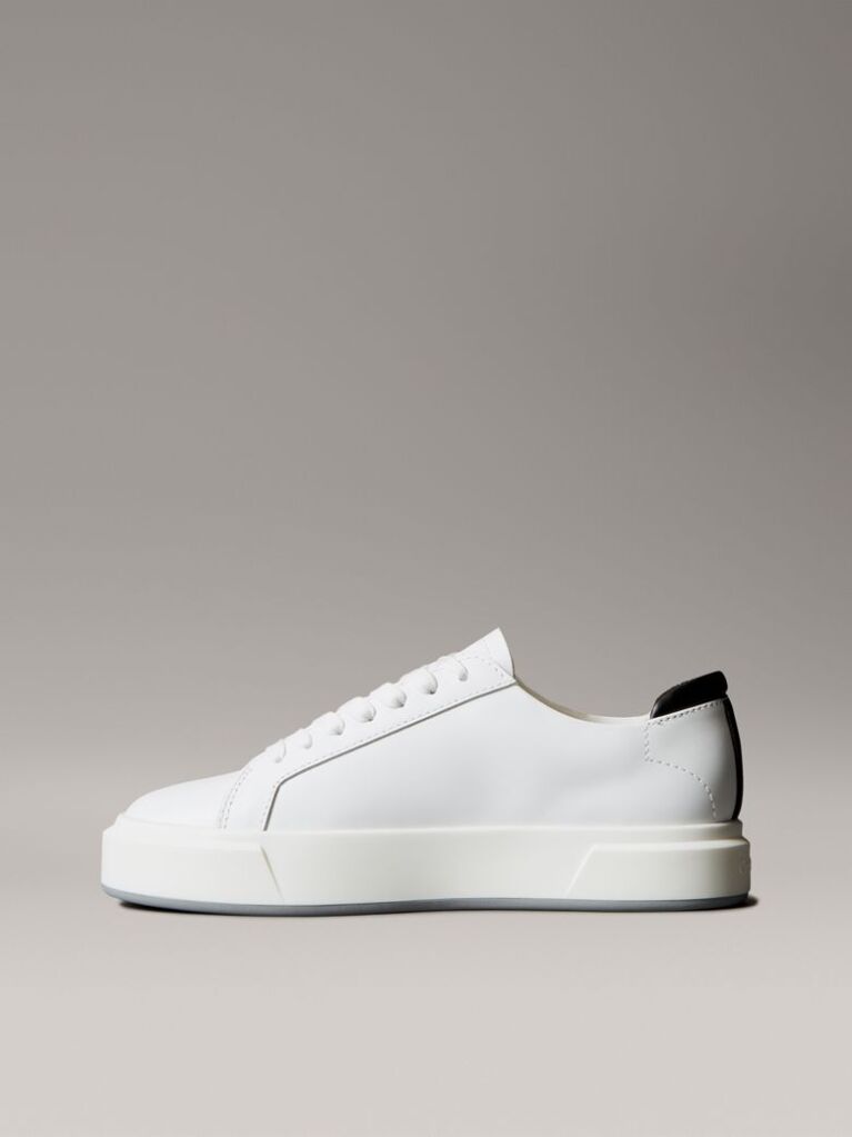 White Premier - Leather Signature Trainers  Women