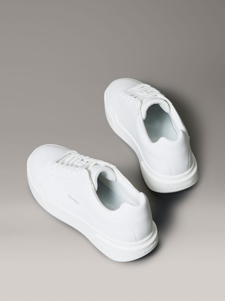 White Leather Durable Traction NYC Trainers  Women