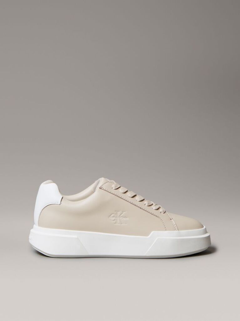 Μπεζ Δερμάτινα NYC Sneakers  Γυναίκα