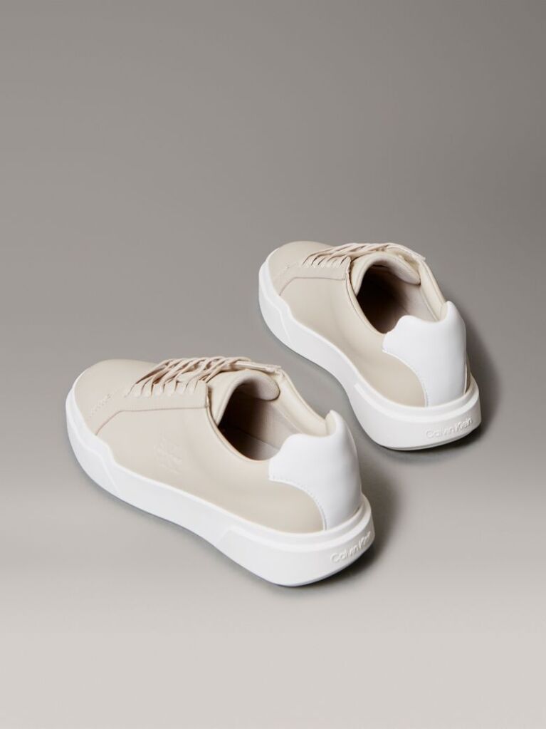 Μπεζ Δερμάτινα NYC Sneakers  Γυναίκα