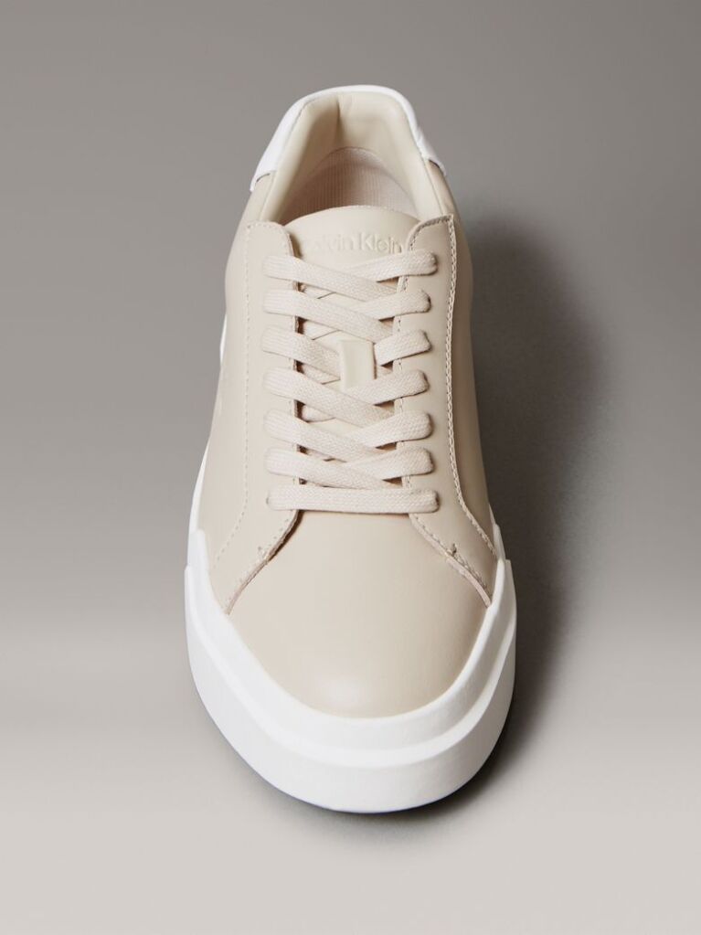Μπεζ Δερμάτινα NYC Sneakers  Γυναίκα