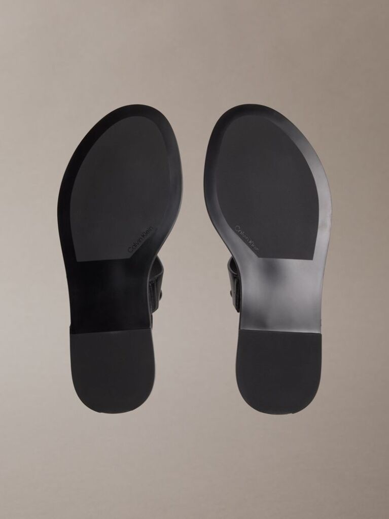 Black Filomena - Leather Slingback Sandals  Women