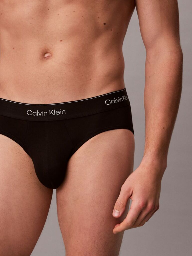 Μαύρο Σετ 3 Σλιπ - Icon Cotton Stretch  Άνδρας