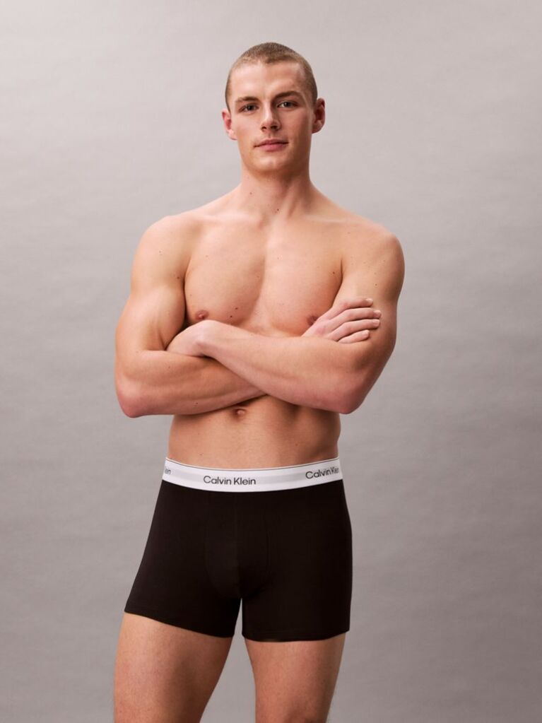 Μαύρο Σετ 3 Μπόξερ - Icon Cotton Stretch  Άνδρας