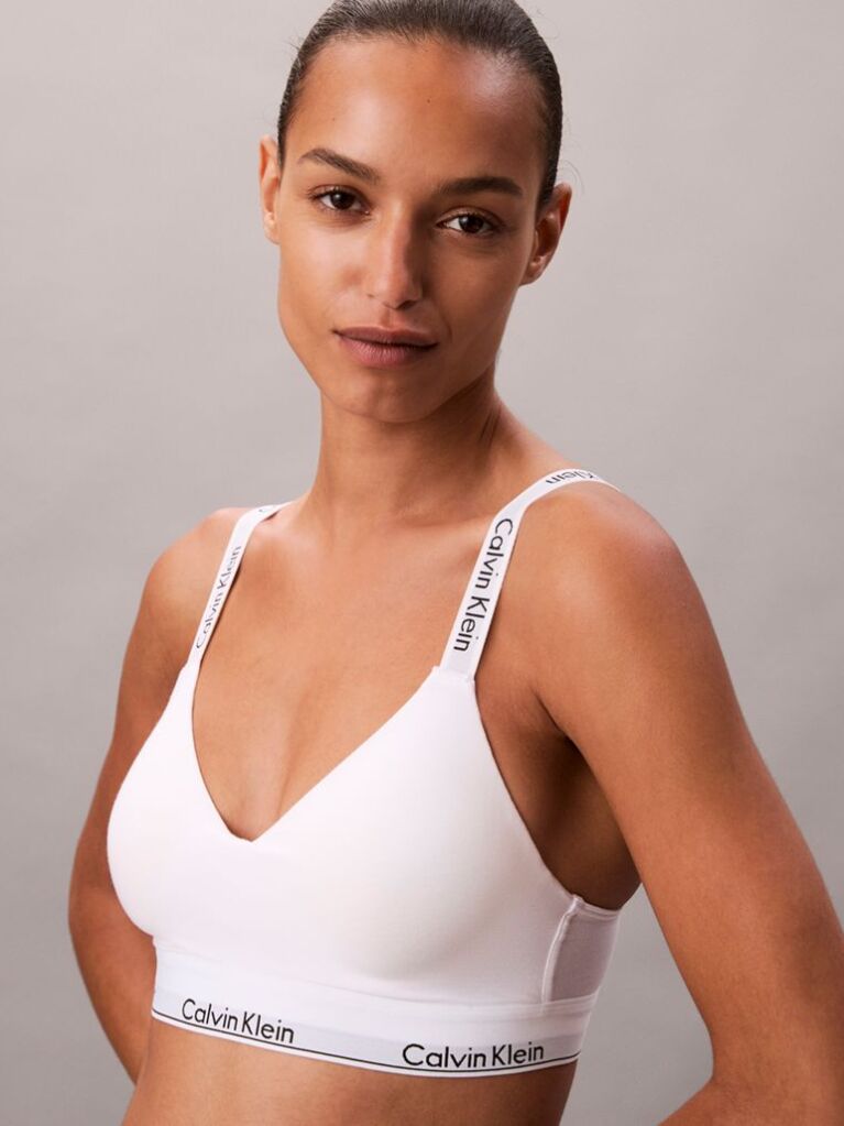 Λευκό Bralette Με Ελαφριά Επένδυση - Icon Cotton Modal  Γυναίκα