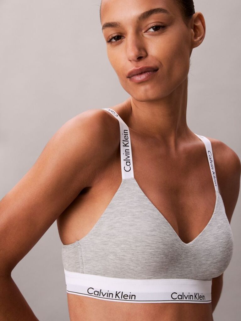 Γκρι Bralette Με Ελαφριά Επένδυση - Icon Cotton Modal  Γυναίκα