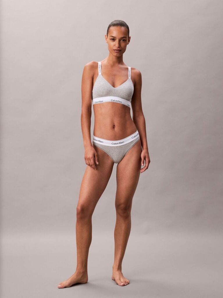 Γκρι Bralette Με Ελαφριά Επένδυση - Icon Cotton Modal  Γυναίκα