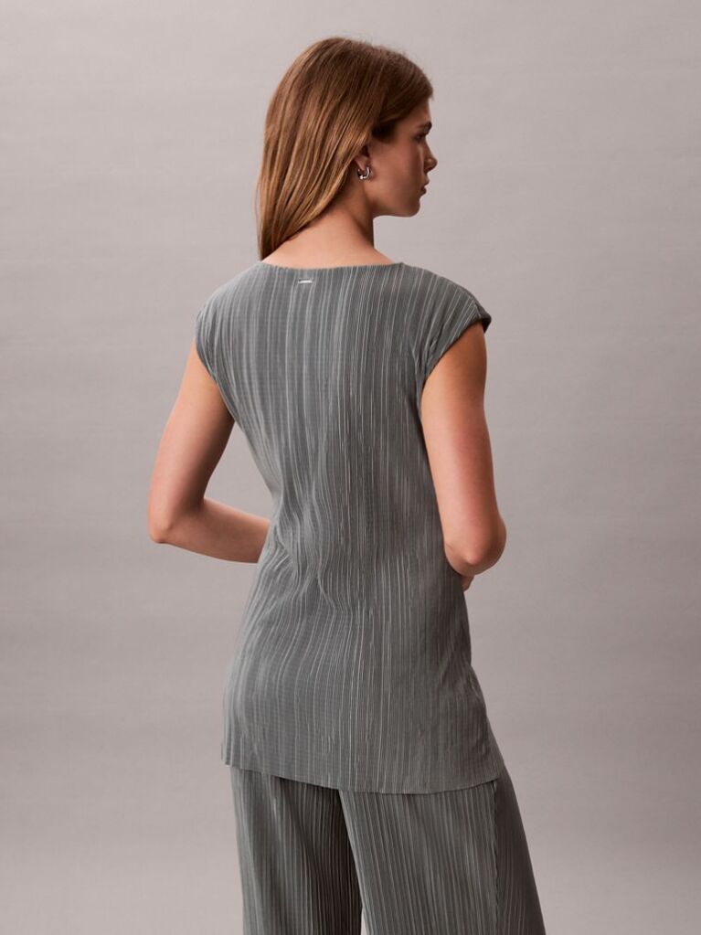 Grey Plisse Tunic  Women